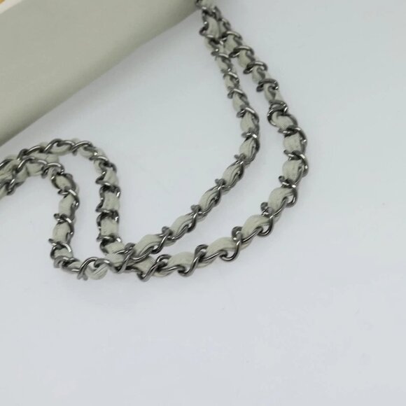 CHANEL Chain Shoulder Bag Nylon Gray CC Auth bs25857 - Picture 7 of 16